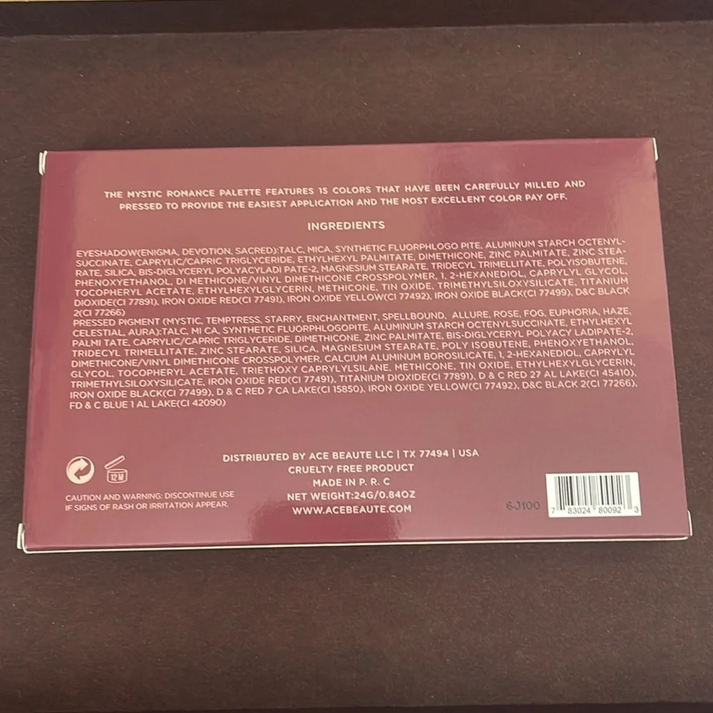 New Ace Beaute Mystic Romance eye shadow palette